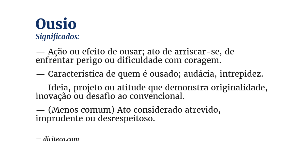 Significado de ousio