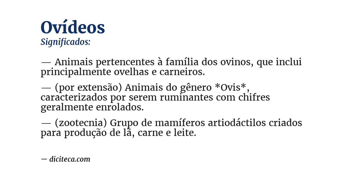 Significado de ovídeos