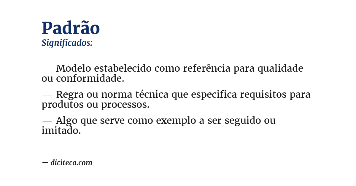 Significado de padrão