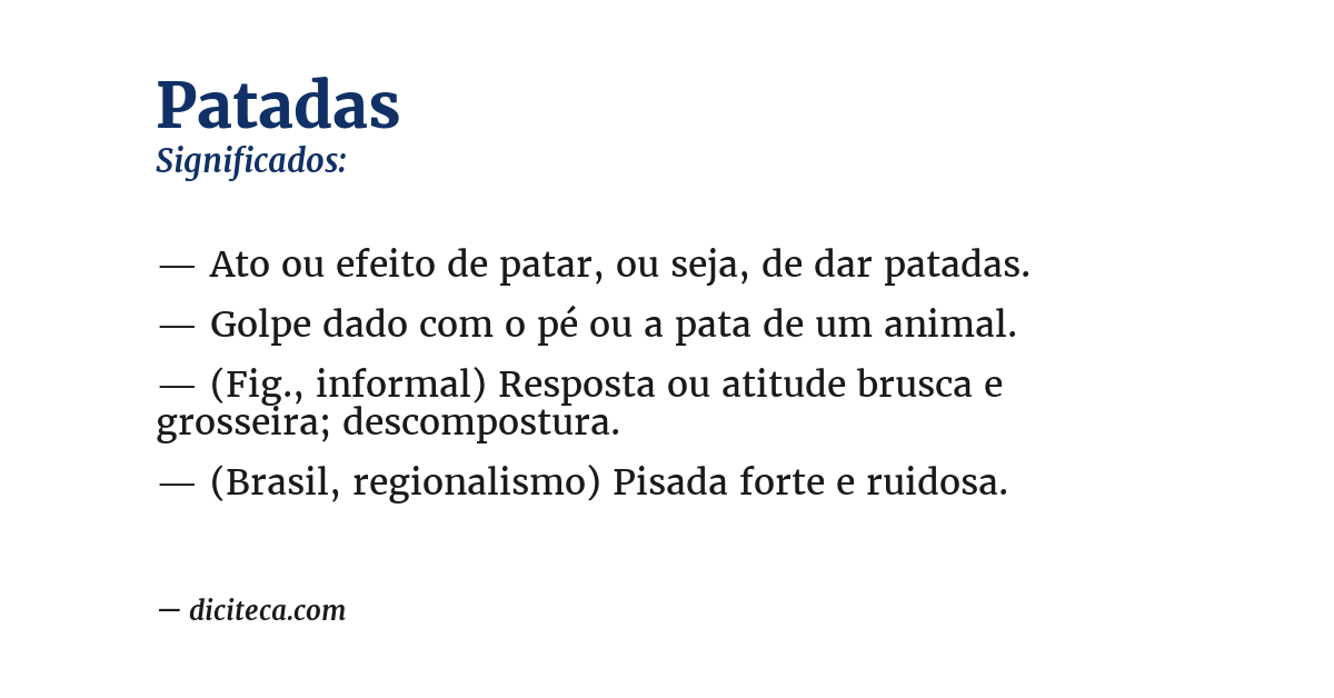 Significado de patadas