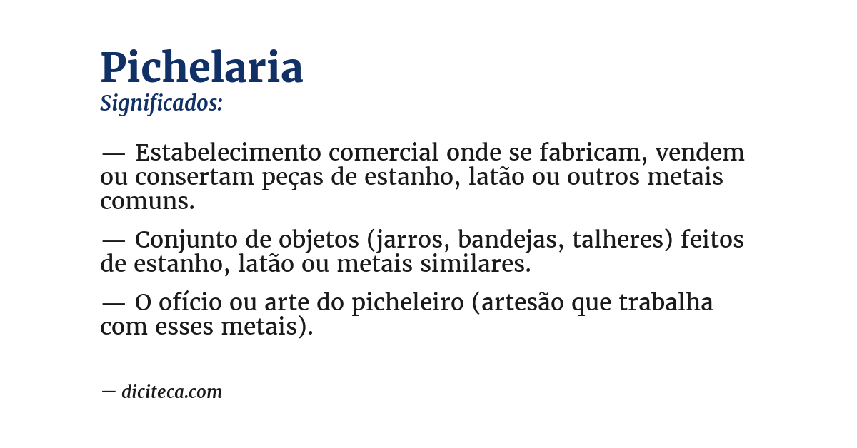 Significado de pichelaria