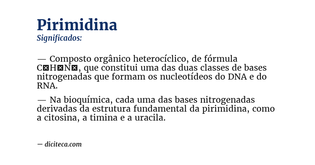 Significado de pirimidina