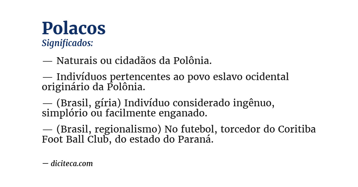 Significado de polacos