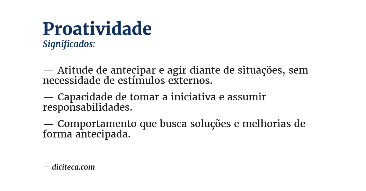 Significado de proatividade