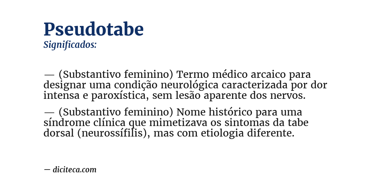 Significado de pseudotabe