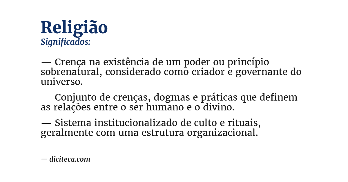 Significado de religião