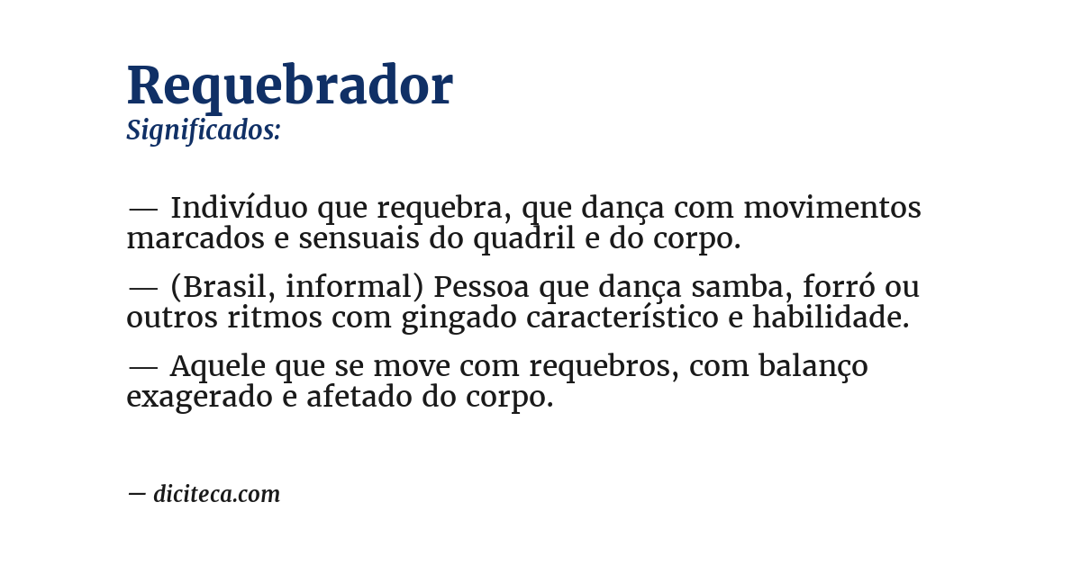 Significado de requebrador