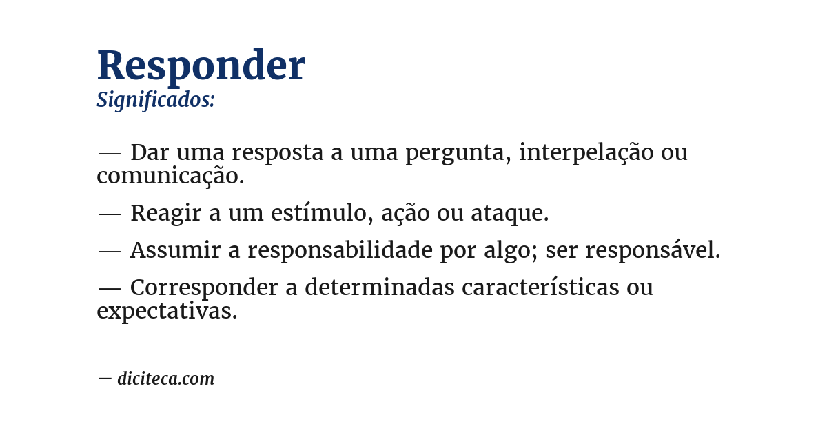 Significado de responder