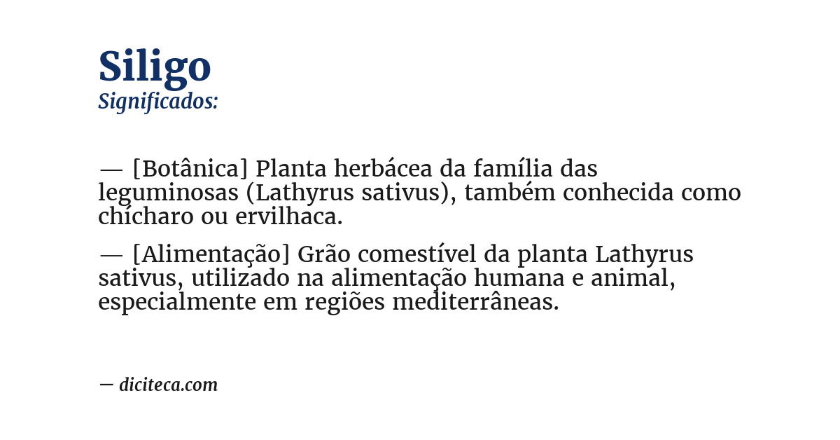 Significado de siligo