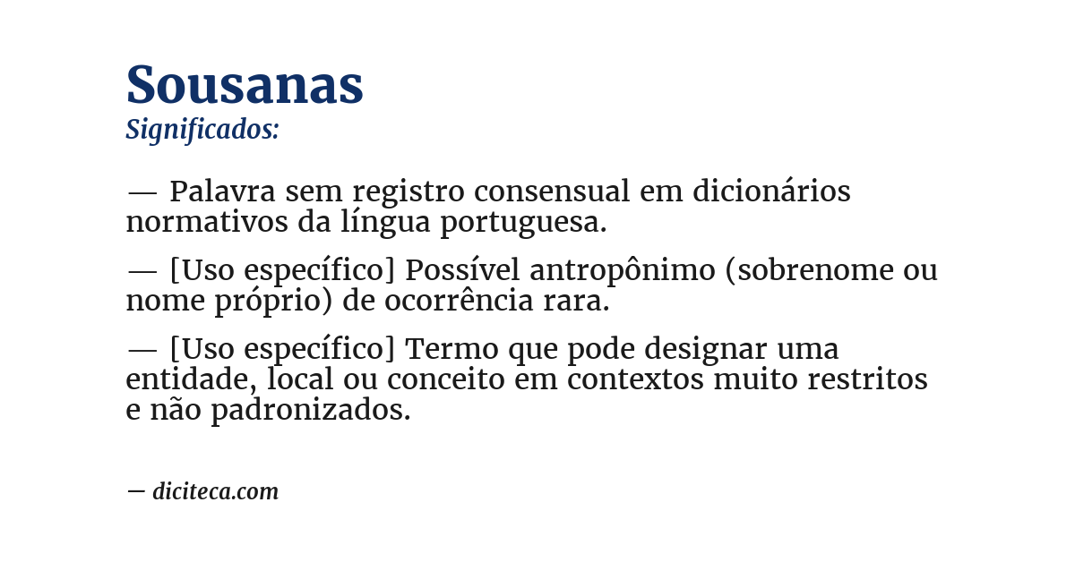 Significado de sousanas