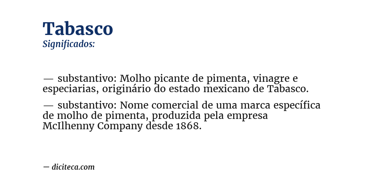 Significado de tabasco