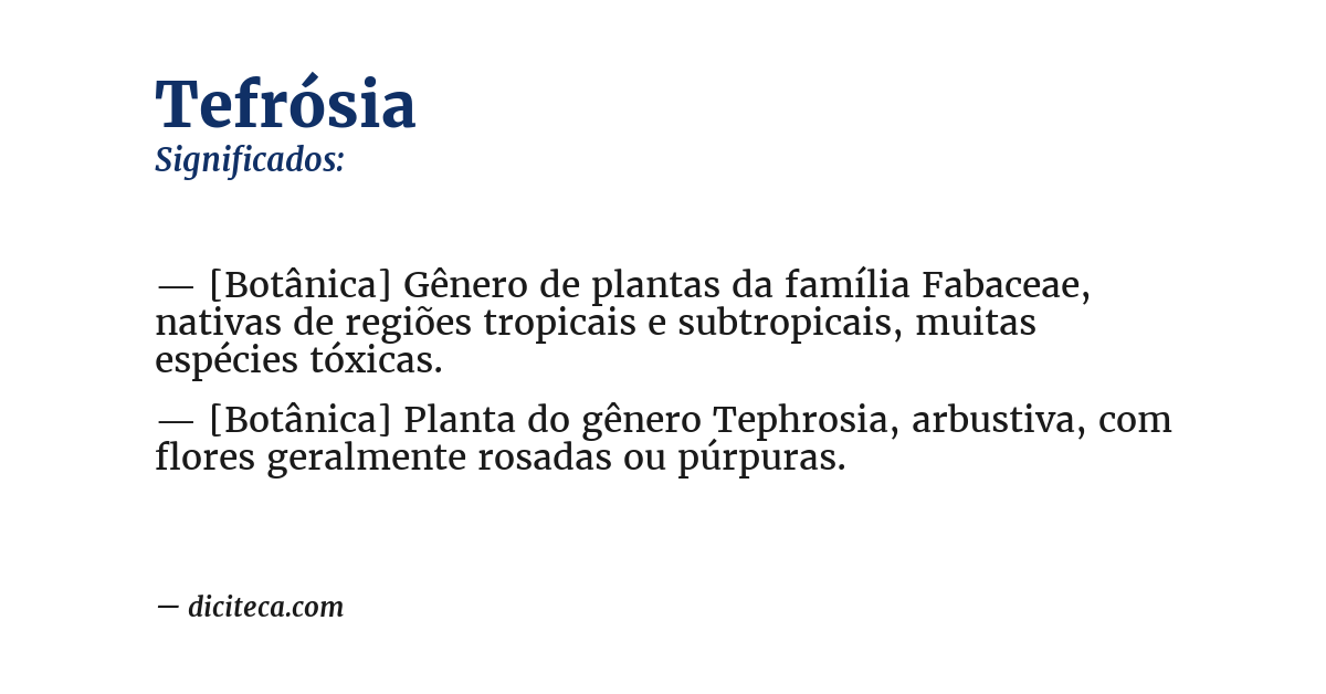 Significado de tefrósia