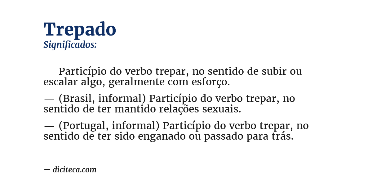 Significado de trepado