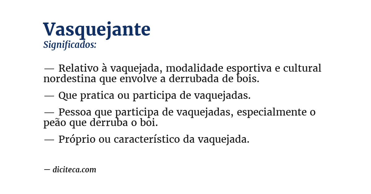 Significado de vasquejante