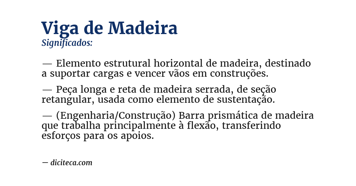 Significado de viga de madeira
