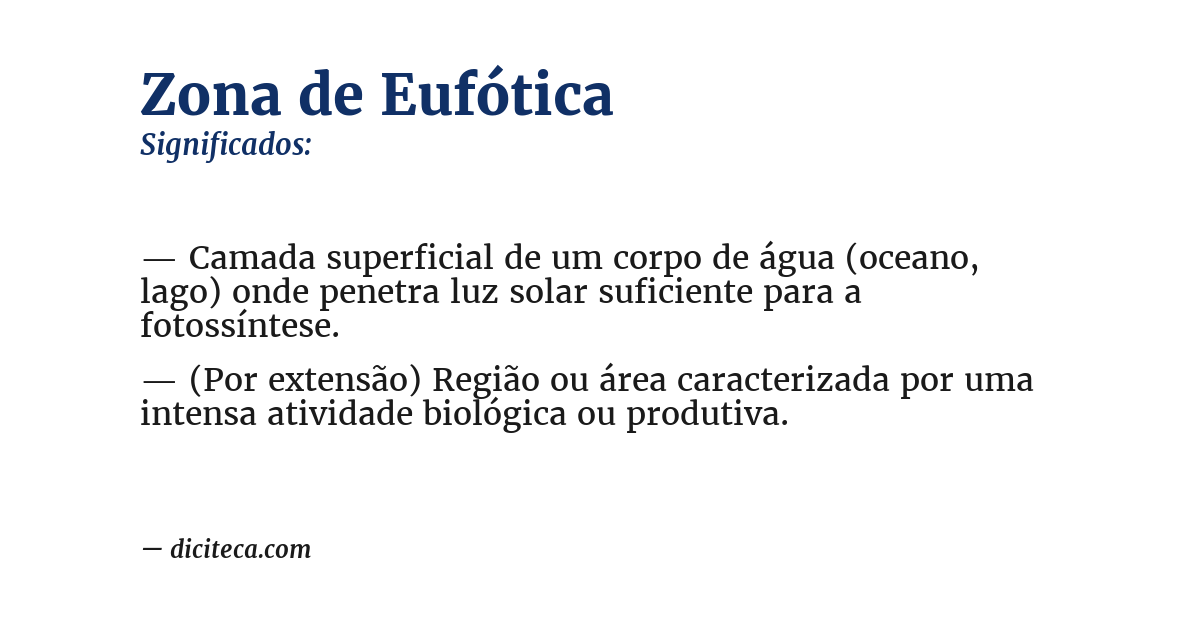 Significado de zona de eufótica