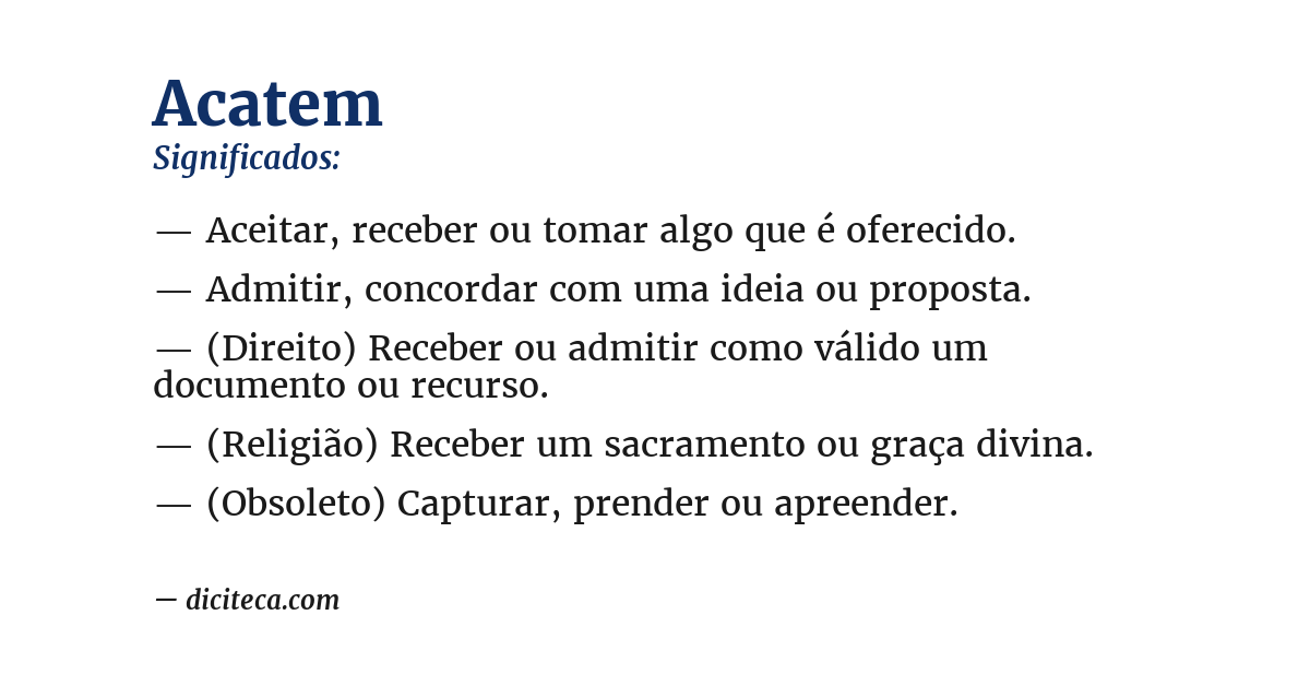 Significado de acatem