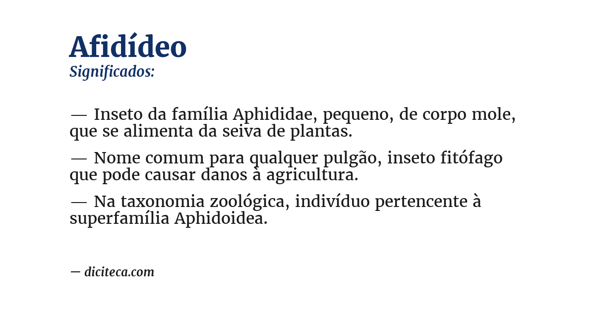 Significado de afidídeo