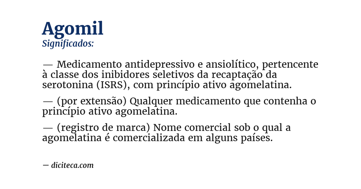 Significado de agomil