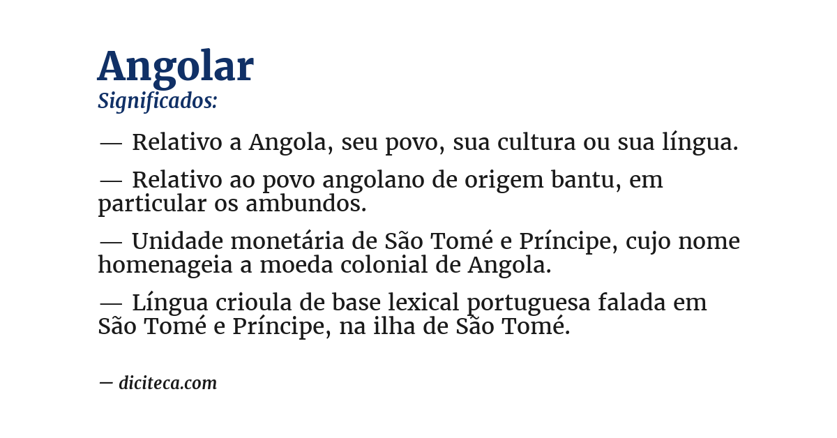 Significado de angolar