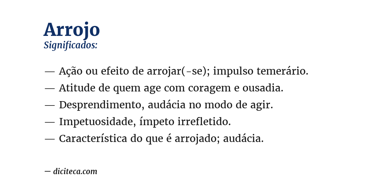 Significado de arrojo