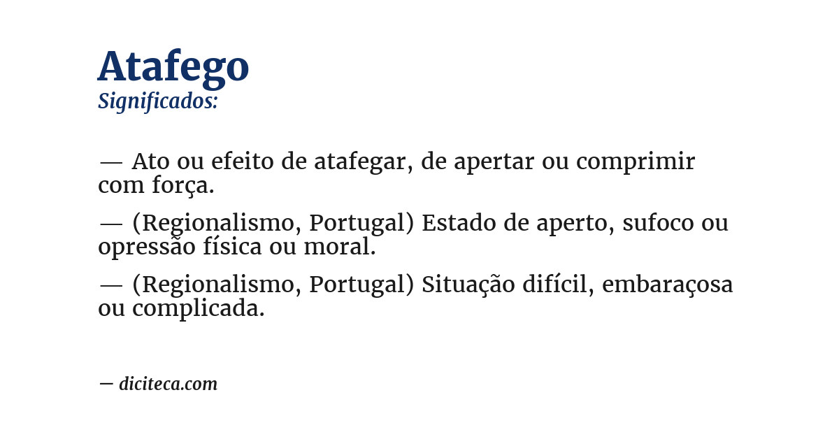 Significado de atafego