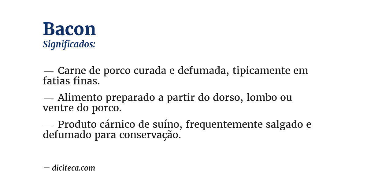 Significado de bacon