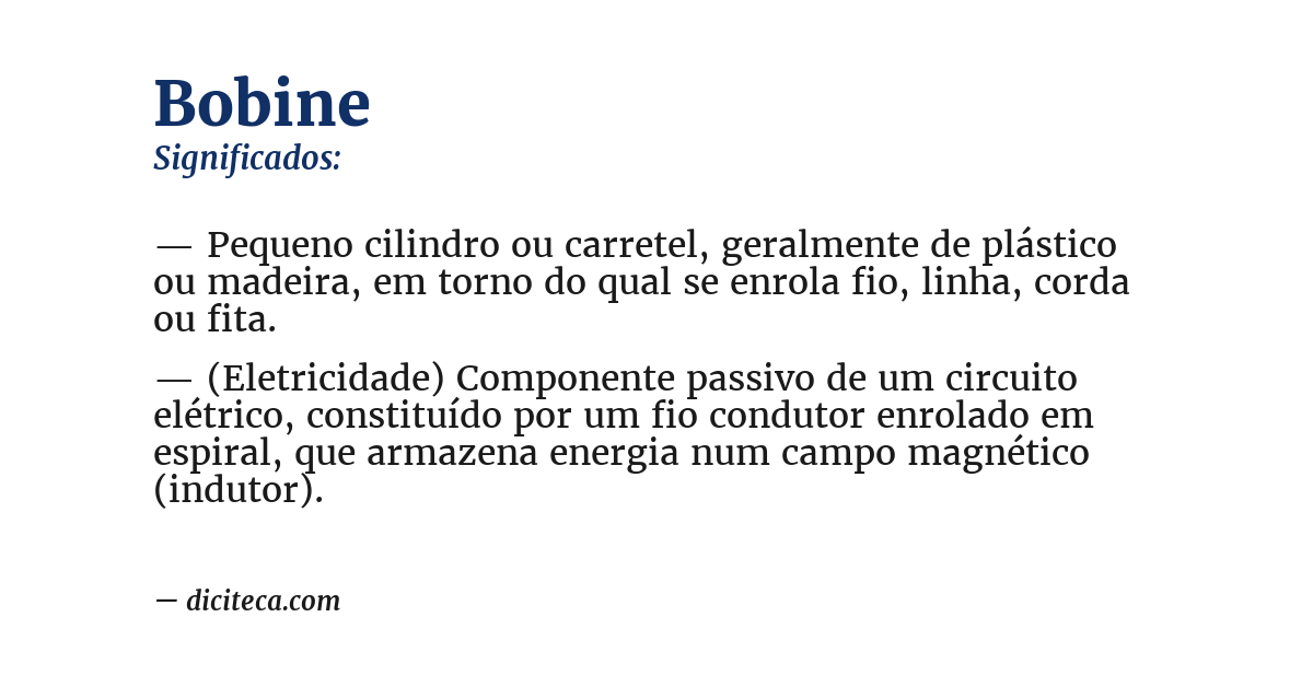 Significado de bobine