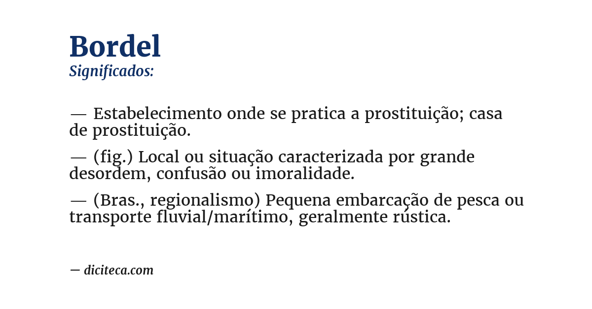Significado de bordel