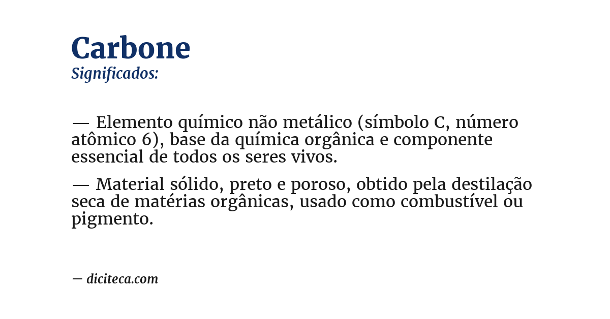 Significado de carbone