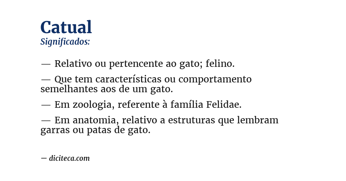 Significado de catual