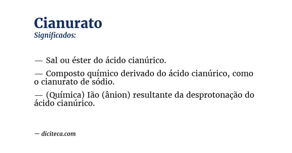 Significado de cianurato