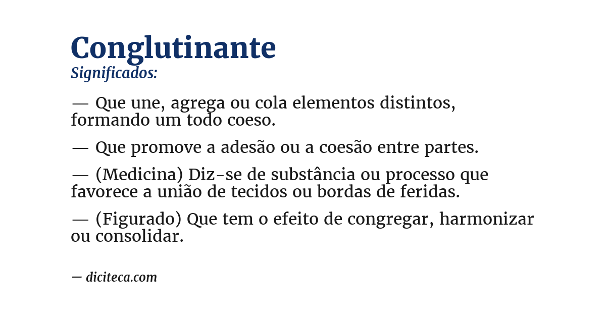 Significado de conglutinante