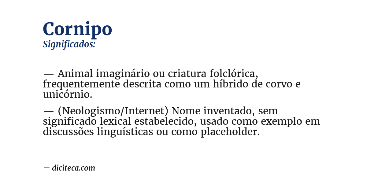 Significado de cornipo
