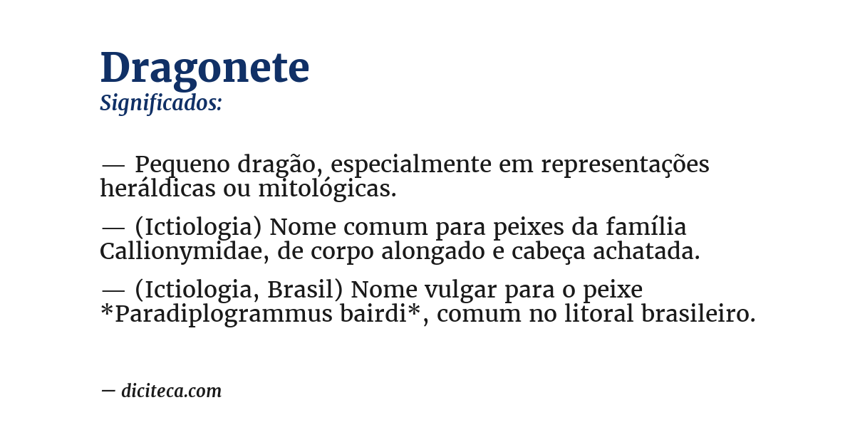 Significado de dragonete