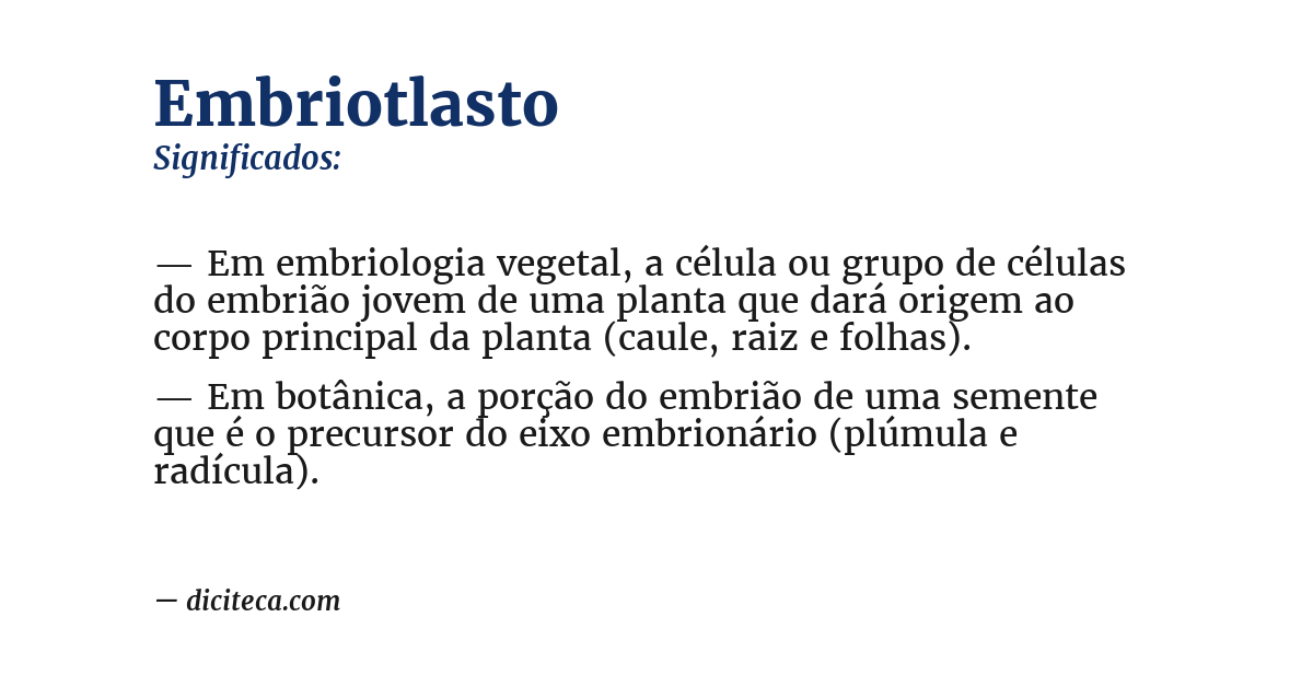Significado de embriotlasto