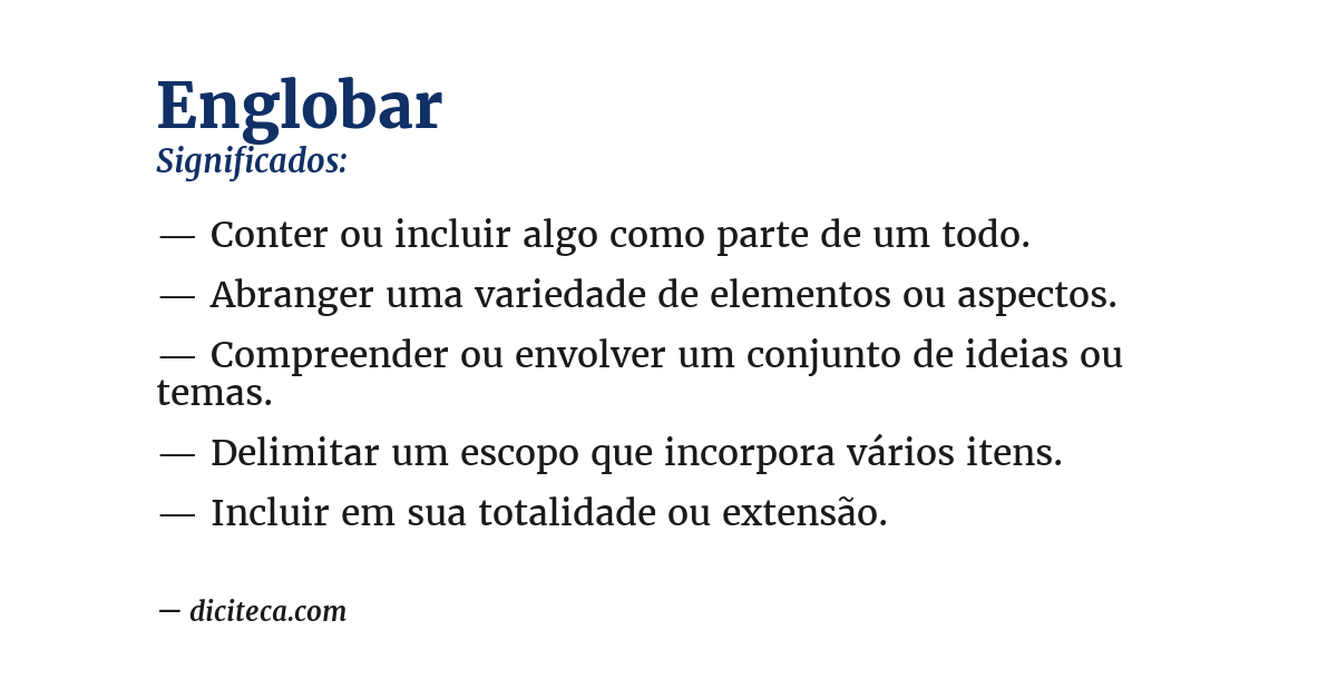 Significado de englobar