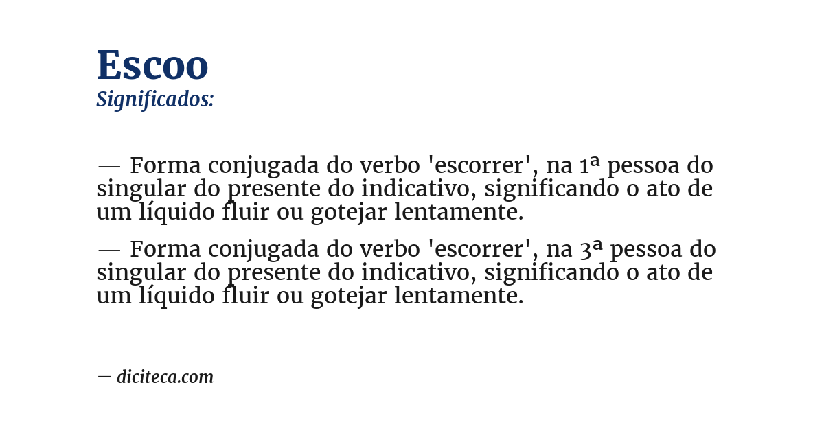 Significado de escoo