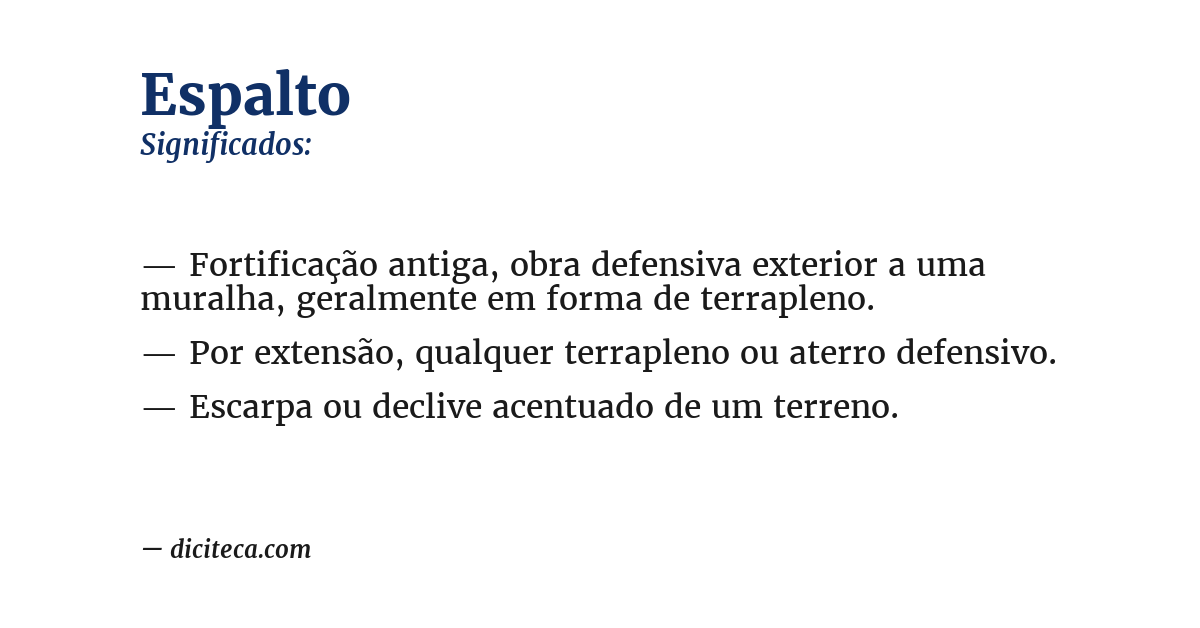 Significado de espalto