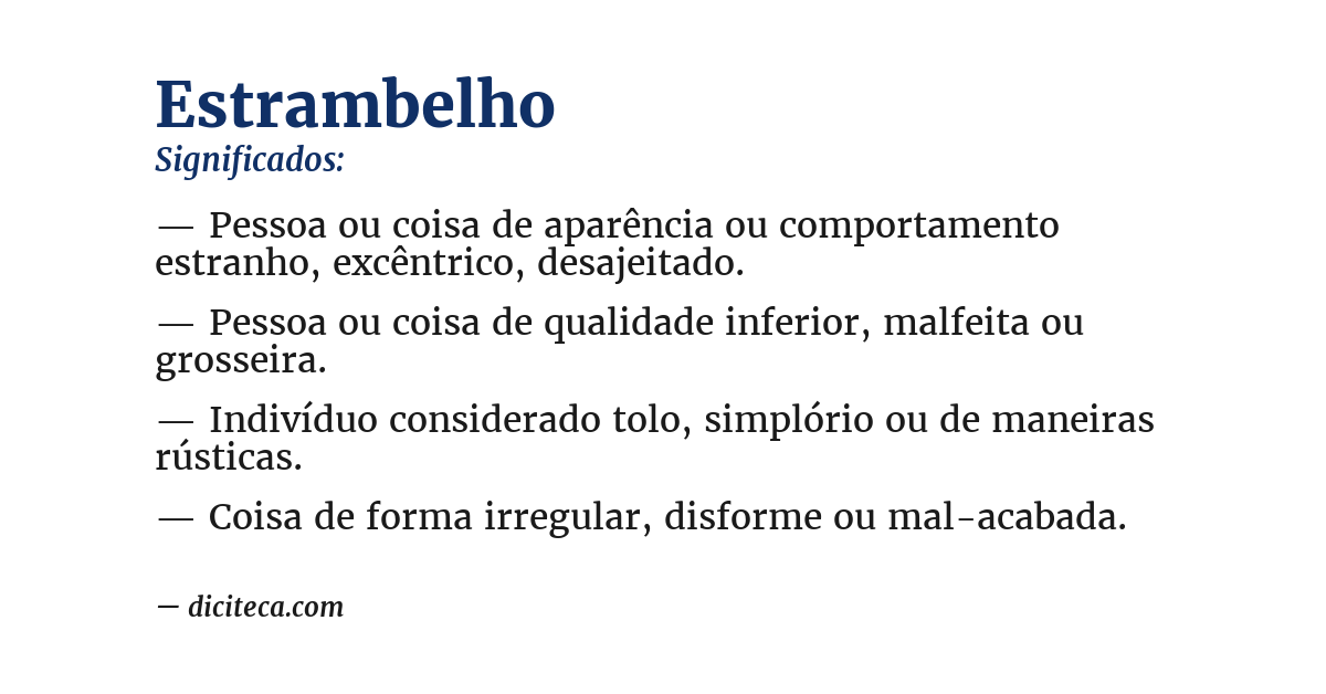 Significado de estrambelho