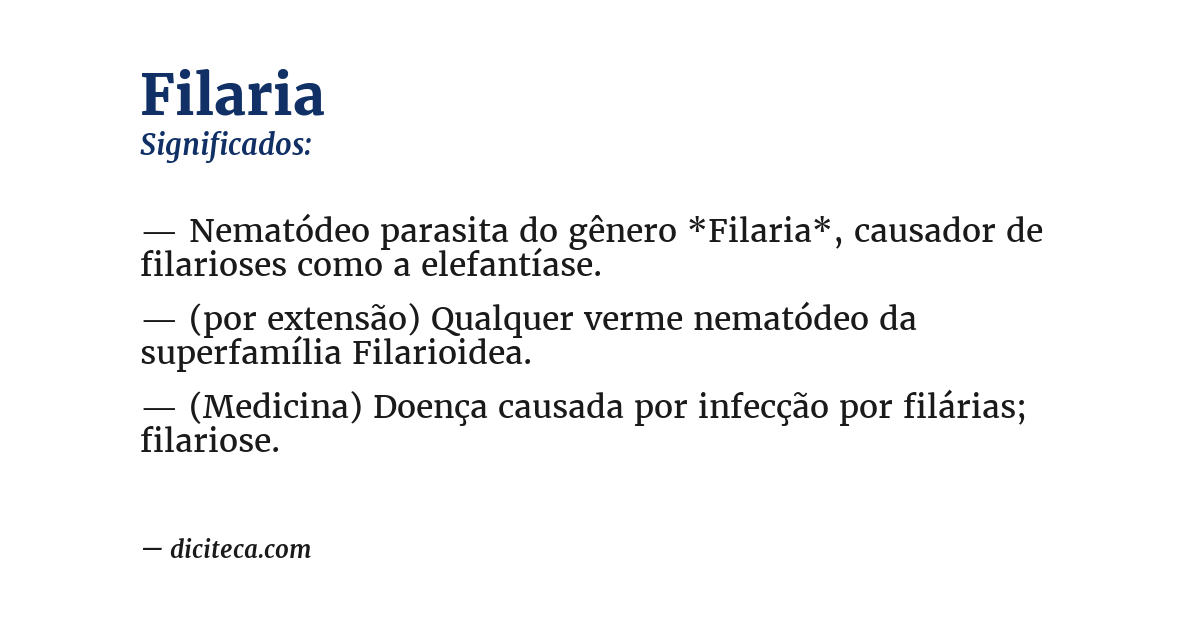 Significado de filaria