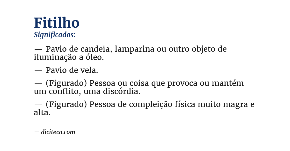 Significado de fitilho