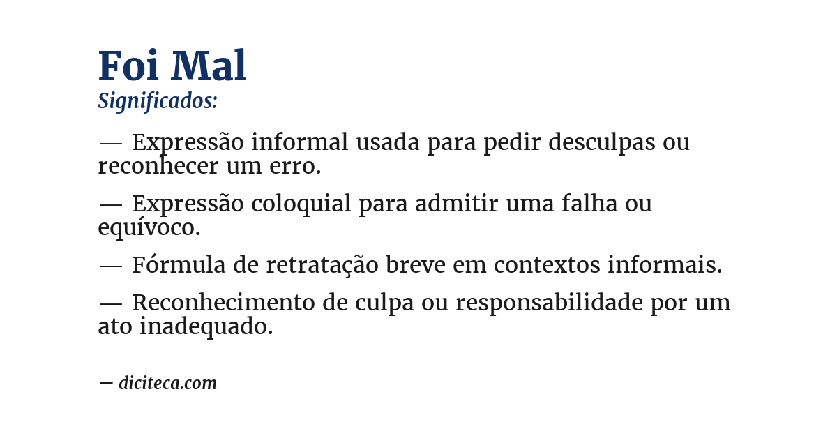 Significado de foi mal