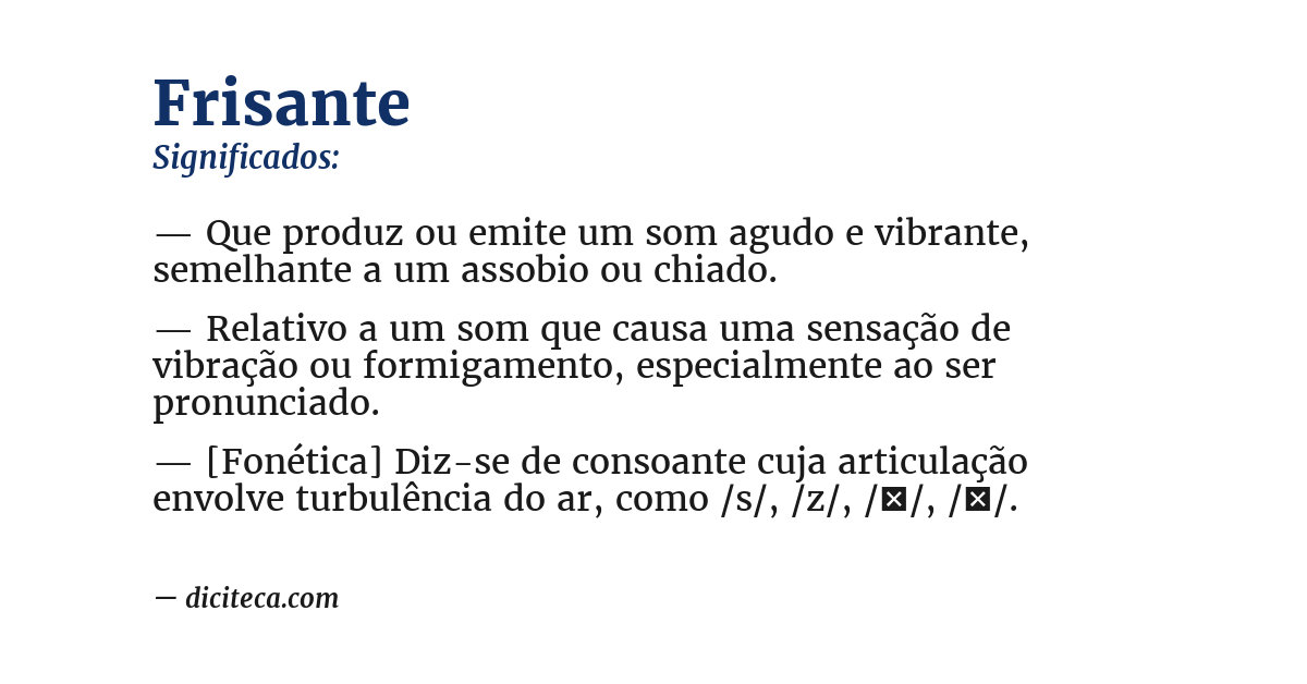 Significado de frisante