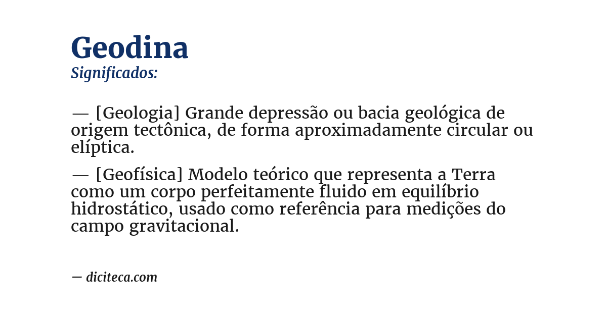 Significado de geodina