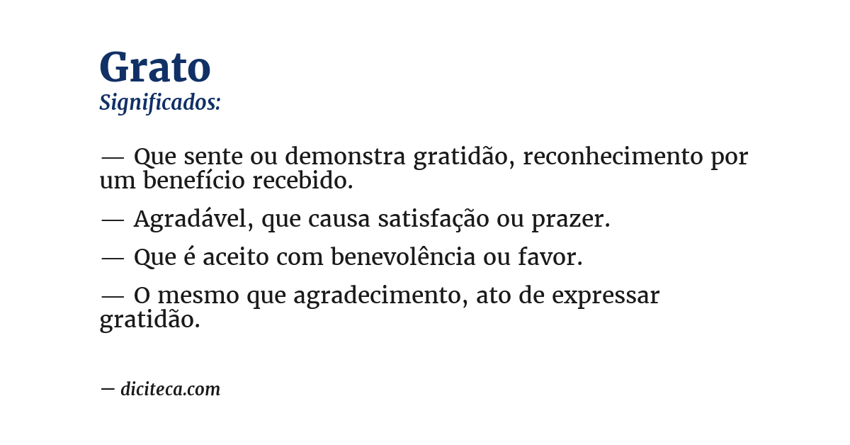 Significado de grato