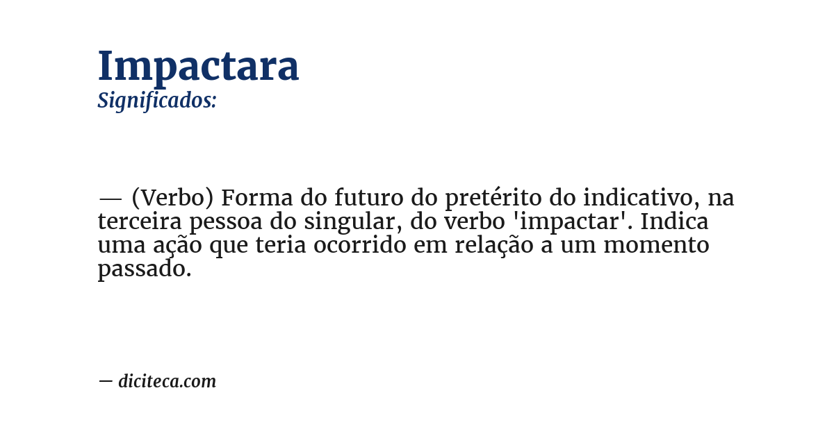 Significado de impactara