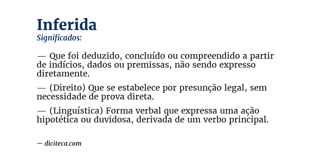 Significado de inferida