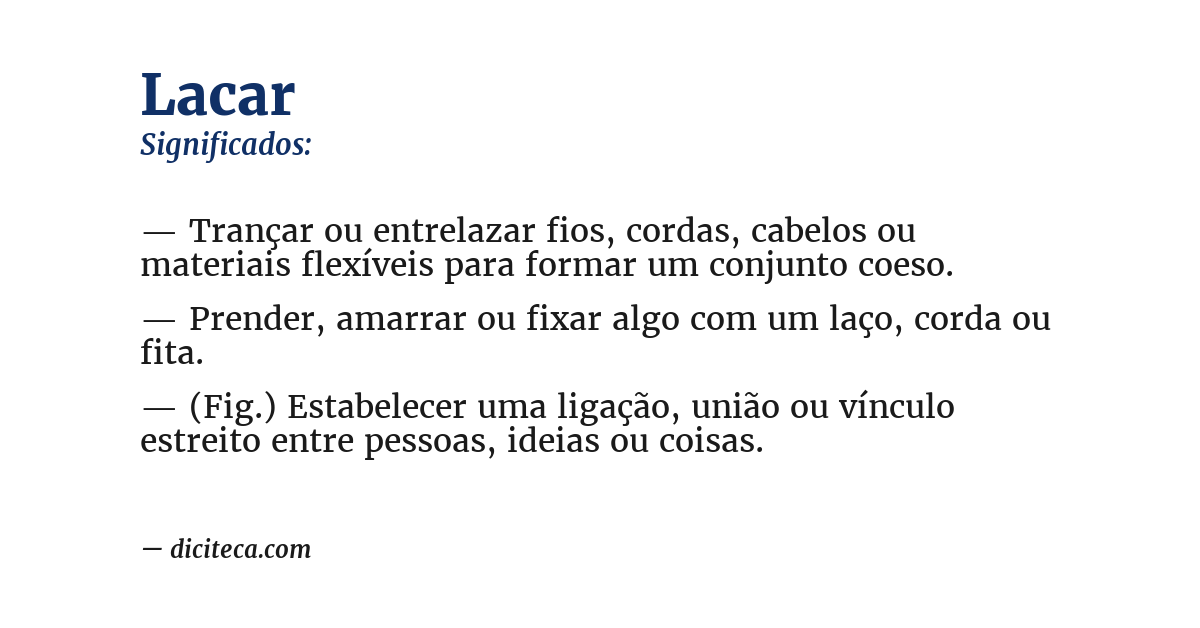 Significado de lacar