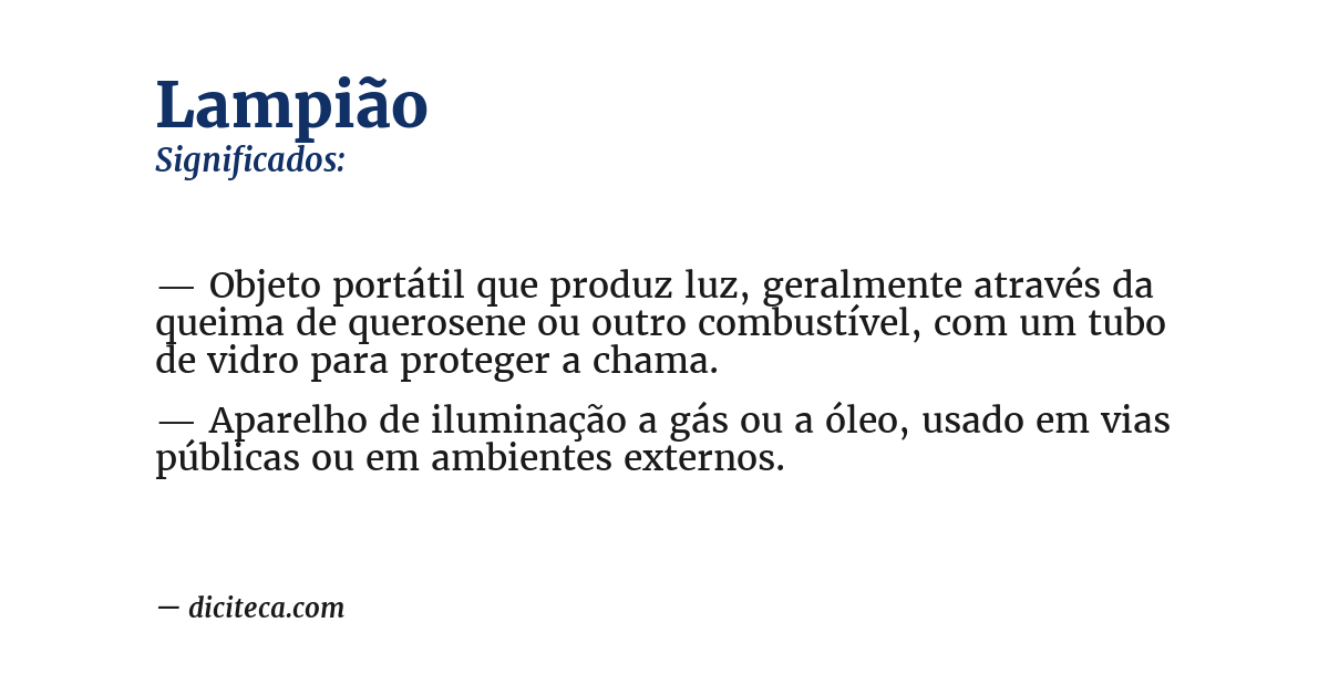 Significado de lampião